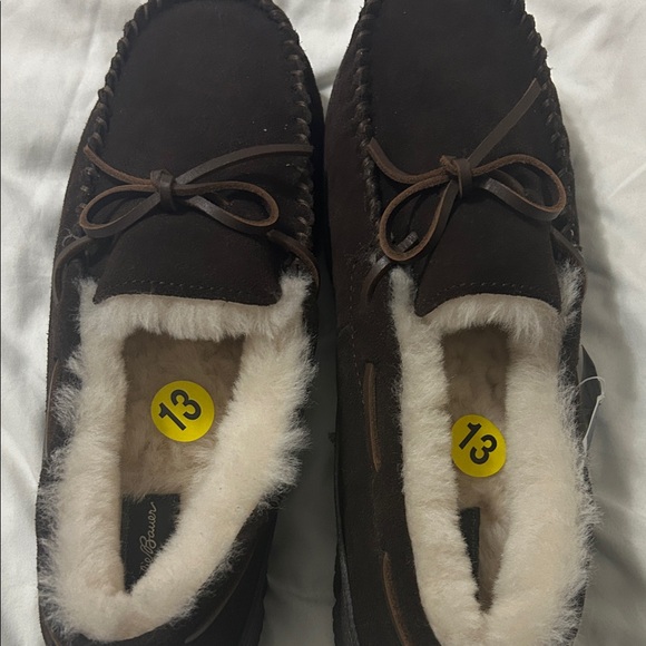 Eddie Bauer Men's Brown Moccasin Slippers size 13 - Picture 4 of 4